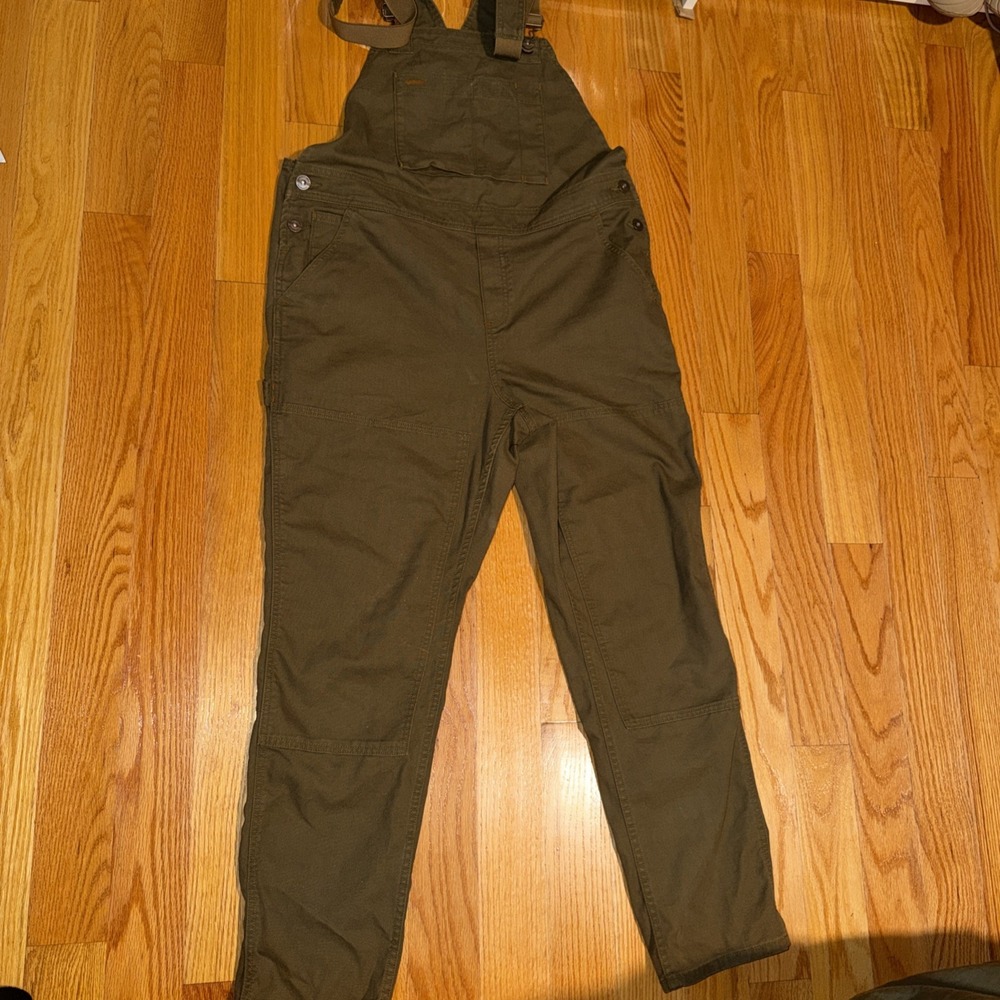 REI Co-op Women's Brown Canvas Bib Overalls Size 14